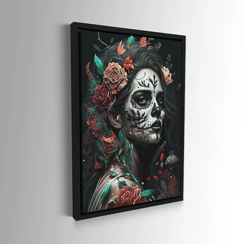 Blue Booms La Catrina LEINWAND 40x60 Rahmen Schwarz von Blue Booms