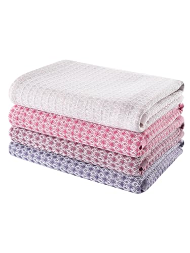 Blue Burgeon Geschirrtücher - 4 Geschirrtücher Baumwolle 40x60 Rosa Kombination - Weiche Rosa Küchentücher im 4er-Pack Blue Burgeon Geschirrtücher - 4 Geschirrtücher Baumwolle 40x60 Rosa Kombination - Weiche Rosa Küchentücher im 4er-Pack von Blue Burgeon