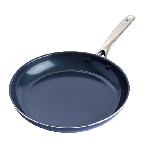 Blue Diamond Cookware Diamantstruktur Keramik Antihaft, 30 cm Bratpfanne , PFAS-frei, Induktion, spülmaschinenfest, backofenfest, Blau von Blue Diamond