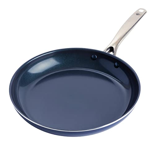 Blue Diamond Cookware Diamantstruktur Keramik Antihaft, Bratpfanne 32 cm, PFAS-frei, Induktion, spülmaschinenfest, backofenfest, Blau von Blue Diamond