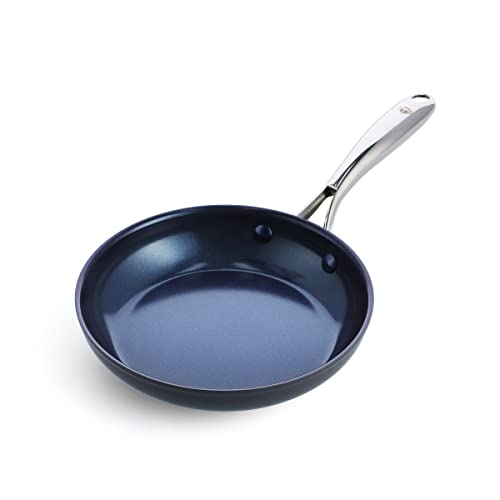 Blue Diamond Cookware Harteloxierte Keramik-Antihaftbeschichtung, 20,3 cm Bratpfanne, PFAS-frei, spülmaschinenfest, ofenfest, grau von Blue Diamond