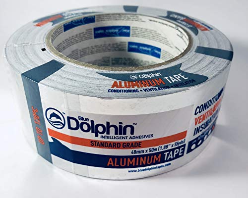 Aluminium-Klebeband – Konditionierung/Belüftung/Isolierung (48 mm x 50 m) von Blue Dolphin