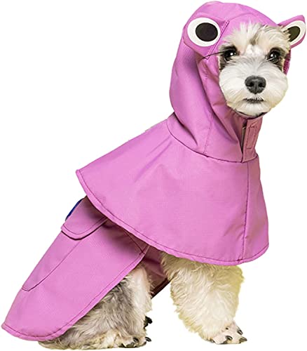 Hunde-Regenmantel, Haustiere, leichte, wasserdichte Regenjacke, Haustier-Welpen-Regenmantel mit Loch für die Leine, Hunde-Regenbekleidung für kleine, mittelgroße Hunde_2XL (lila) von Blue Dream Island