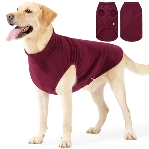 Warme Winterweste für Hunde, 4-Wege-Stretch, Fleece-Jacke, Schlafanzug, Haustierpullover, für kaltes Wetter, Haustierkleidung für Samll Meidum große Hunde, Größe XXL, Rot Warme Winterweste für Hunde, 4-Wege-Stretch, Fleece-Jacke, Schlafanzug, Haustierpullover, für kaltes Wetter, Haustierkleidung für Samll Meidum große Hunde, Größe XXL, Rot von Blue Dream Island