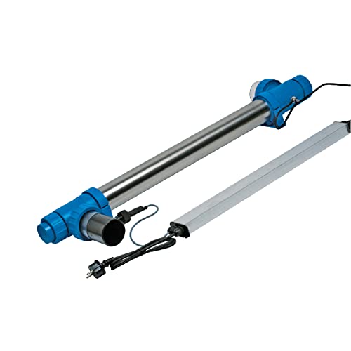 Blue Lagoon Tech UV-C 130 Watt Amalgam, inklusive Flow Switch, wird nicht von Temperaturschwankungen beeinflusst, stärkstes UV-C-Licht, maximaler Durchfluss 23 m3 pro Stunde von Blue Lagoon