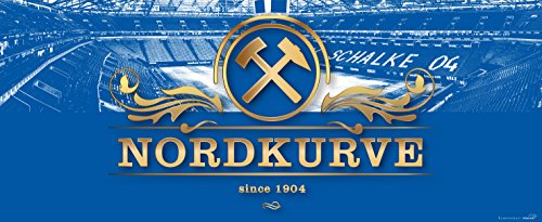 Blue-Letter Gelsenkirchen Nordkurve – Poster 120 x 50 cm – hochwertiger FineArtPrint von Blue-Letter