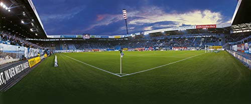Blue-Letter Stadion Rostock – Eckfahne – - hochwertiger FineArtPrint (240 cm x 100 cm) von Blue-Letter