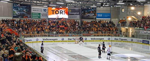 Blue-Letter Wolfsburg Eishockey Fans - hochwertiger FineArtPrint (120cm x 50 cm) von Blue-Letter