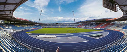 Braunschweig Stadion Panorama – Poster 120 x 50 cm – hochwertiger FineArtPrint von Blue-Letter