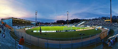 Darmstadt Stadion Panorama – Poster 120 x 50 cm – hochwertiger FineArtPrint von Blue-Letter