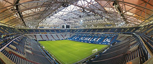 Gelsenkirchen Stadion Panorama - hochwertiger FineArtPrint (240 cm x 100 cm) von Blue-Letter
