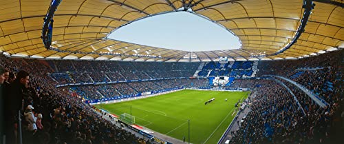 Hamburg Stadion Panorama - Poster 120 x 50 cm - hochwertiger FineArtPrint von Blue-Letter