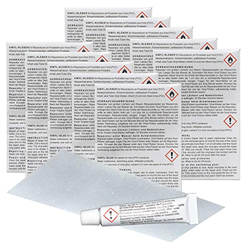 10x Blue Magic PVC Reparatur-Set Kleber und Flicken für Wasserbett, Pool, Planschbecken, Wasserbälle etc. von Blue Magic