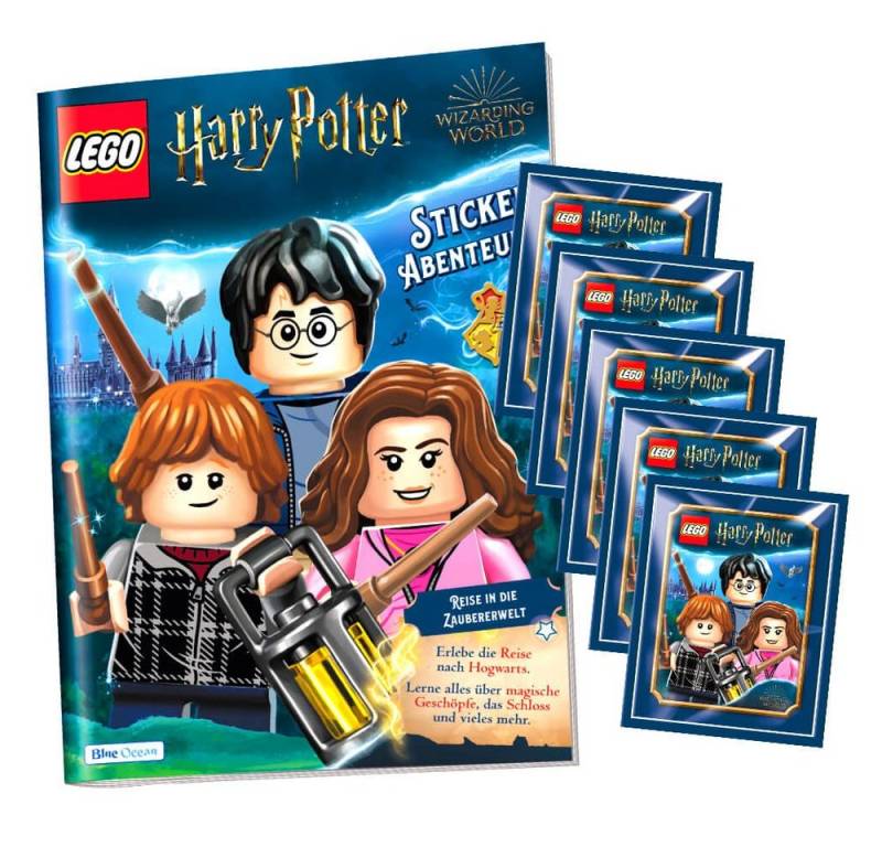 Blue Ocean Sticker Blue Ocean LEGO Harry Potter Sticker Serie 1 (2023) - 1 Album + 5, (Set), LEGO Harry Potter Sticker 2023 - 1 Album + 5 Tüten Sammelsticker von Blue Ocean