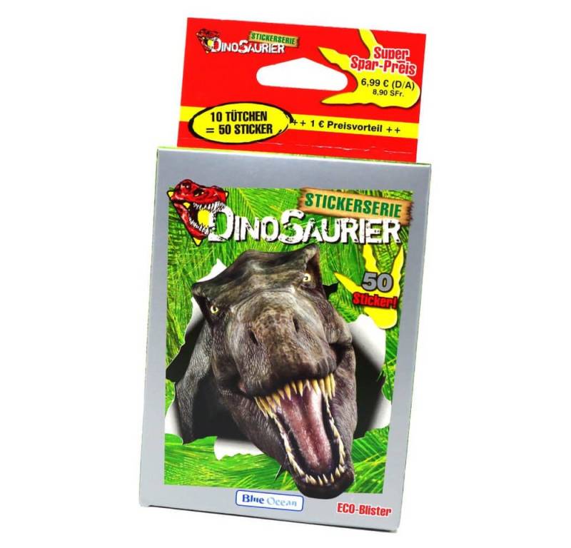 Blue Ocean Sticker Dinosaurier Sticker Kollektion 2022 - 1 Blister Sammelsticker, (Set), Sammelsticker - 1 Blister - Dinosaurier von Blue Ocean
