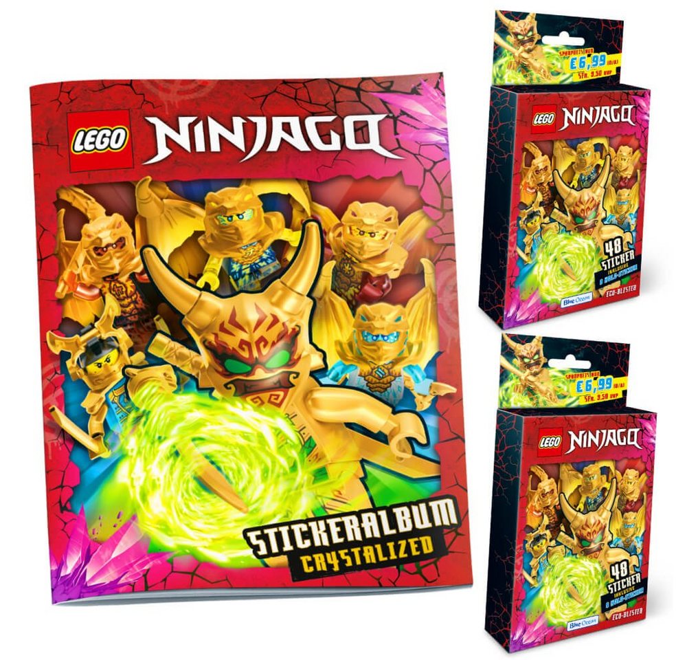 Blue Ocean Sticker Lego Ninjago Sticker - Crystalized 2023 - Sammelsticker - 1 Album + 2, (Set), Ninjago Crystalized Sticker - 1 Album + 2 Blister von Blue Ocean