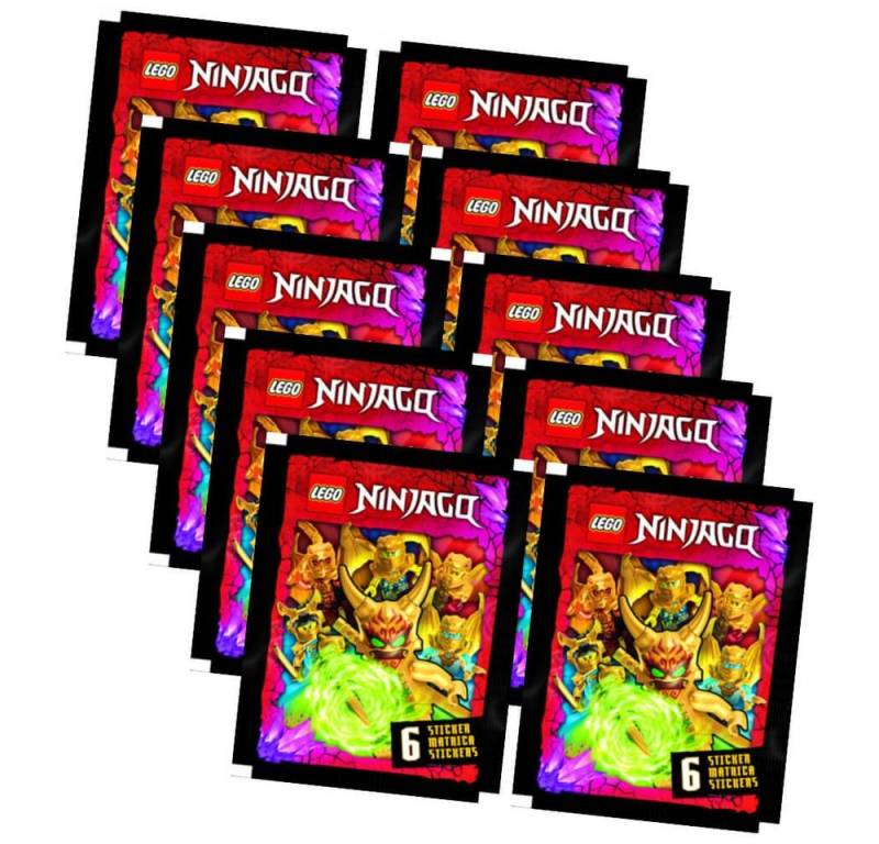 Blue Ocean Sticker Lego Ninjago Sticker - Crystalized 2023 - Sammelsticker - 10 Tüten, (Set), Ninjago Crystalized Sticker - 10 Tüten Sammelsticker von Blue Ocean