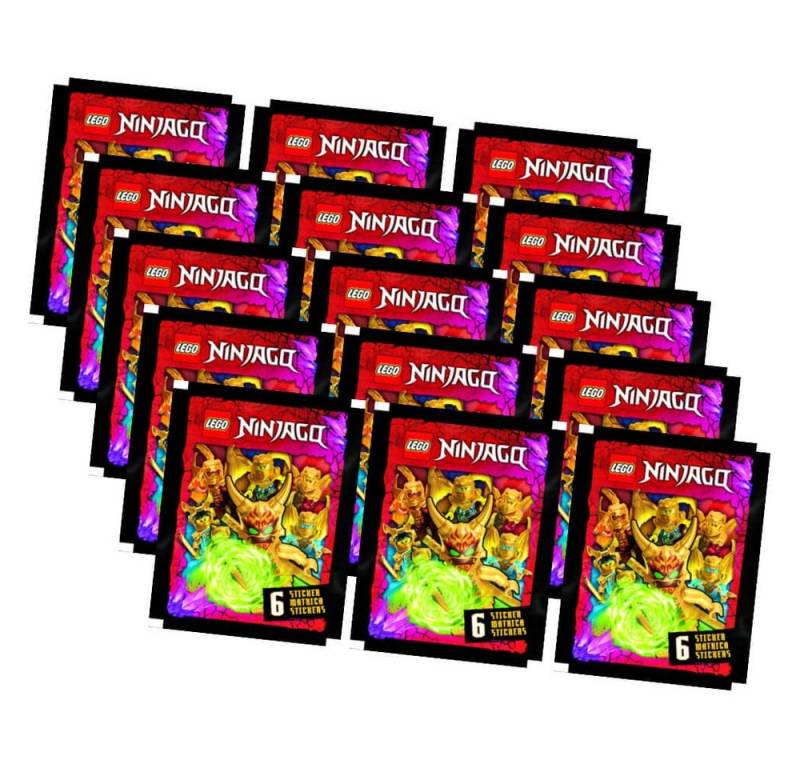 Blue Ocean Sticker Lego Ninjago Sticker - Crystalized 2023 - Sammelsticker - 15 Tüten, (Set), Ninjago Crystalized Sticker - 15 Tüten Sammelsticker von Blue Ocean