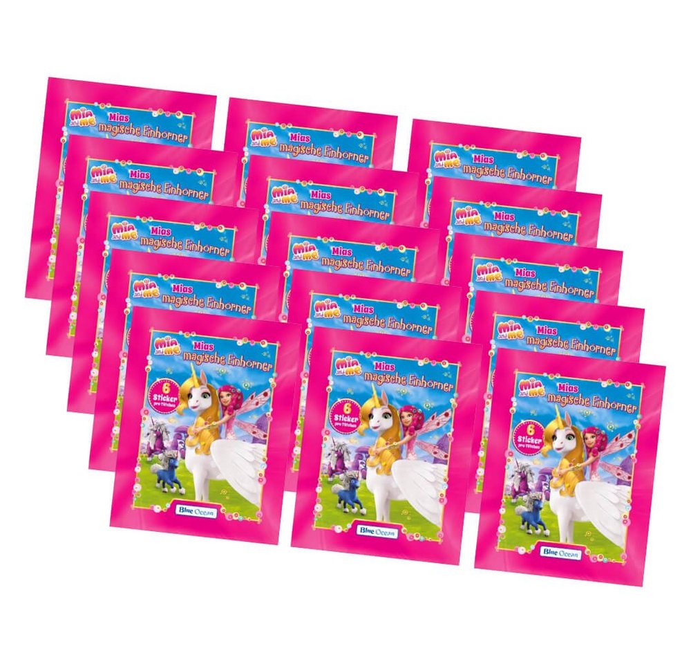 Blue Ocean Sticker Mia and Me Sticker - Mias magische Einhörner 2023 - 15 Tüten Sammelsti, (Set), Mias magische Einhörner Sammelsticker - 15 Tüten von Blue Ocean