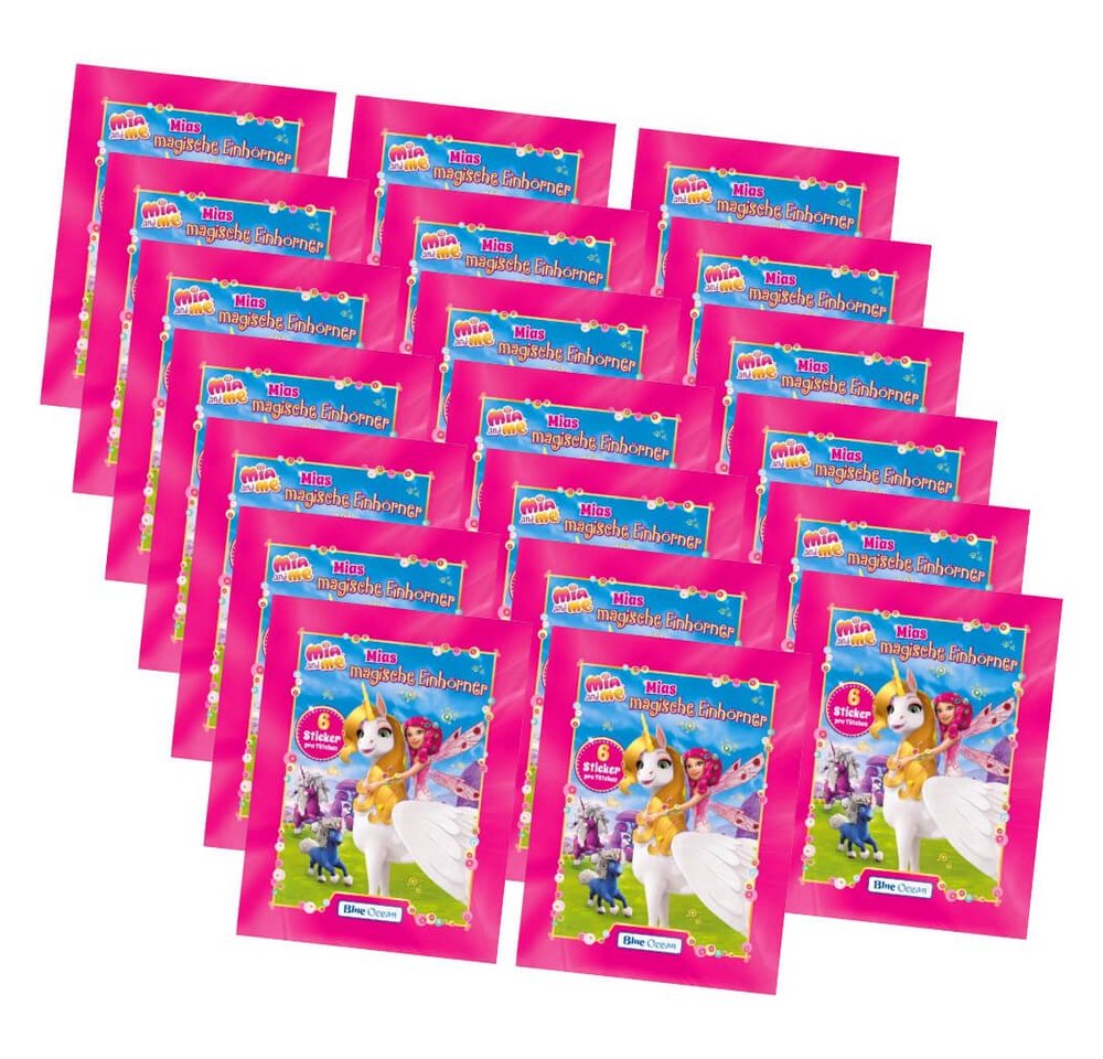 Blue Ocean Sticker Mia and Me Sticker - Mias magische Einhörner 2023 - 20 Tüten Sammelsti, (Set), Mias magische Einhörner Sammelsticker - 20 Tüten von Blue Ocean