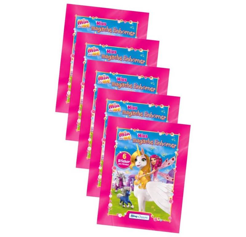 Blue Ocean Sticker Mia and Me Sticker - Mias magische Einhörner 2023 - 5 Tüten Sammelstic, (Set), Mias magische Einhörner Sammelsticker - 5 Tüten von Blue Ocean