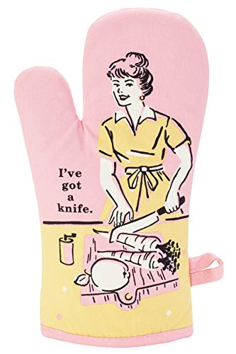 Blue Q Topfhandschuh 'I‘ve got a knive.' - Rosa, 100% Baumwolle, Natürliche Form Blue Q Topfhandschuh 'I‘ve got a knive.' - Rosa, 100% Baumwolle, Natürliche Form von Blue Q