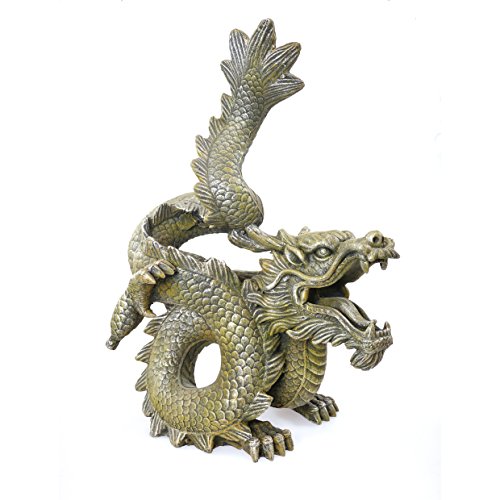 Blue Ribbon 911796 Alter, Goldener Drachen XL Als Aquarium und Aquaristik-Ornament, 20 cm von Rosewood