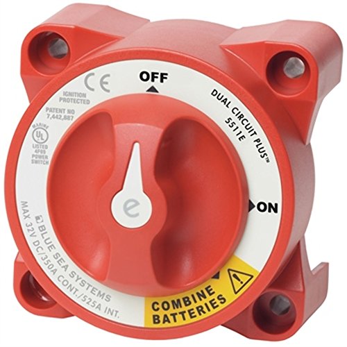 Blue Sea Systems e Ser. Batt SW 2 CKT on-Off-Both rot [bs-5511e] von Blue Sea Systems