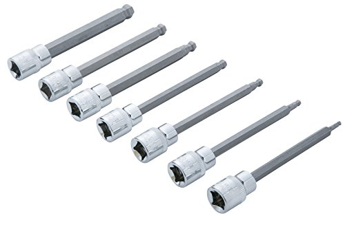 Blue Spot 01510 Kugelkopf-Innensechskant-Bit-Set, extra lang, 7-teilig von Blue Spot Tools