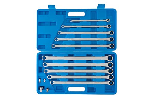 Blue Spot Tools 04307 Professionelles extra langes metrisches Ratschenschlüssel- und Adapter-Set (8–19 mm), 10-teilig von Blue Spot Tools