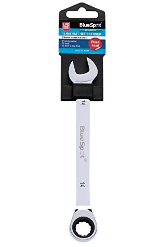 Blue Spot Tools 05108 14 mm Chrom-Vanadium-Ratschenschlüssel, fester Kopf von Blue Spot Tools