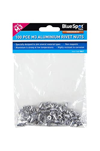 Blue Spot Tools 100 Stück M3 Aluminium Nietmuttern von Blue Spot Tools