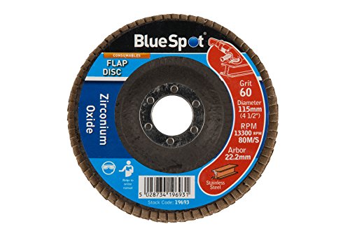 Blue Spot Tools 19693 60 Grit Zirconium Flap Disc, Blau von Blue Spot Tools