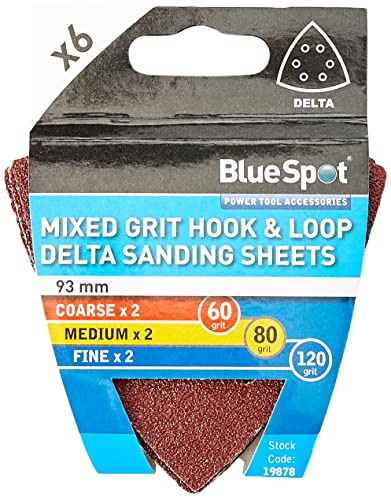 Blue Spot Tools 19878 gemischt Körnung Delta Schleifblätter, braun von Blue Spot Tools