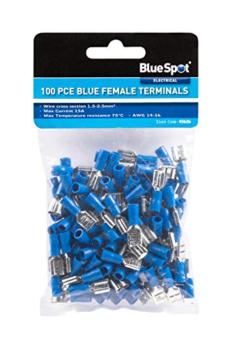 BlueSpot Tools 40606 Buchsenklemmen, 100 Stück, Blau von Blue Spot Tools