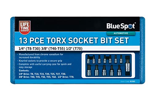 BlueSpot Tools 01503 Torx-Steckschlüssel-Satz (T8-T70) von Blue Spot Tools