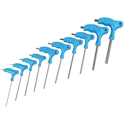 BlueSpot Tools 12185 Sechskantschlüssel-Set, metrisch, T-Griff, 2–10 mm, 10 Stück von Blue Spot Tools