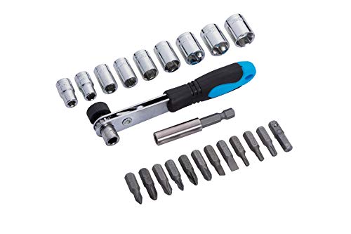 BlueSpot Tools 12624 23-teiliges Set mit Ratschen-Bits und Steckschlüsseln. von Blue Spot Tools