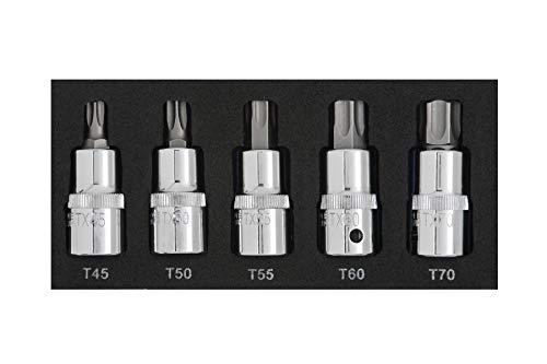 BlueSpot Tools 1505 Torx-Bit-Set (T45-T70), 5 Stück von Blue Spot Tools