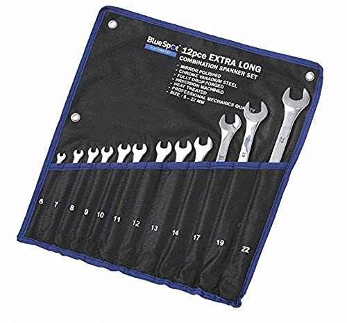 Bluespot Tools 4124 B/Spot Extra lange Kamm Maulschlüssel Set (12-teilig) von Blue Spot Tools