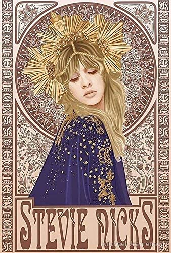 Blue Throat Trident Collection Stevie Nicks Amerikanischer Sänger-Songwriter, 30,5 x 45,7 cm von Blue Throat