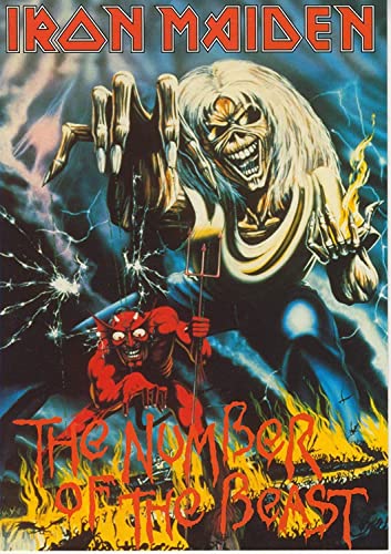 Trident Collection Poster Eddie Iron Maiden Number Of The Beast, 30,5 x 45,7 cm von Blue Throat