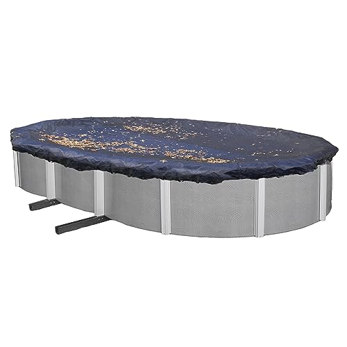 Blue Wave BWC544 21-ft x 41-ft Oval Leaf Net Above Ground Pool Cover,Black von Blue Wave