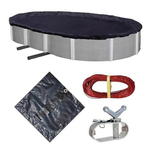 Defender 8 Jahr oval vor Ground Winter Pool Cover von Blue Wave