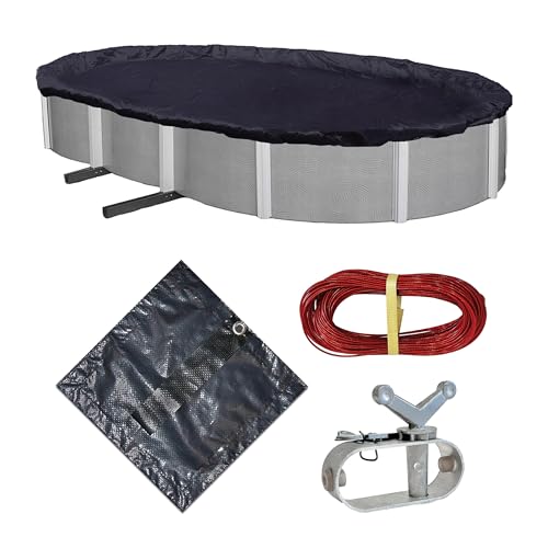 Defender 8 Jahr oval vor Ground Winter Pool Cover von Blue Wave
