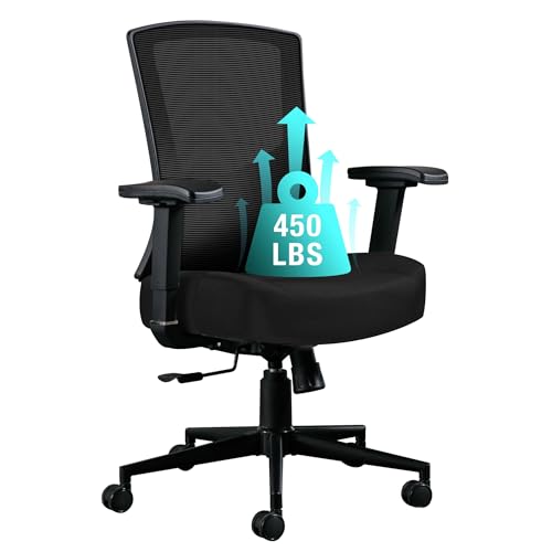 Blue Whale Ergonomischer Bürostuhl, moderner Stoff-Schreibtischstuhl mit Lendenwirbelstütze und Armlehne für Chef- oder Heimbüro von Blue Whale