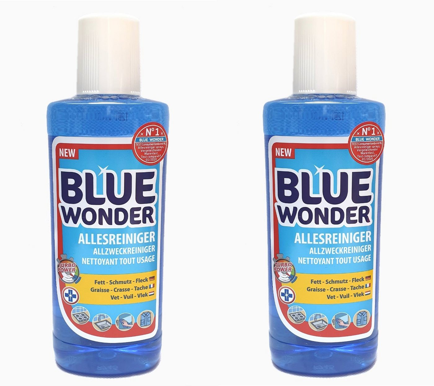 Blue Hartbodenreiniger 2 x Blue Wonder Reiniger 750 ml Schraubverschluss von Blue