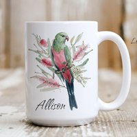 Personalisierte Königspapagei-Kaffeetasse, Königspapagei-Tasse Für Königspapageienliebhaber Personalisierte Königspapagei-Kaffeetasse, Königspapagei-Tasse Für Königspapageienliebhaber von BlueBoxGiftsAU