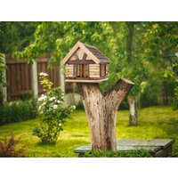 xxl Vogelhäuschen | Schöne Dekoration Futterhäuschen Massives Großes Aus Holz von BlueBrushGifts