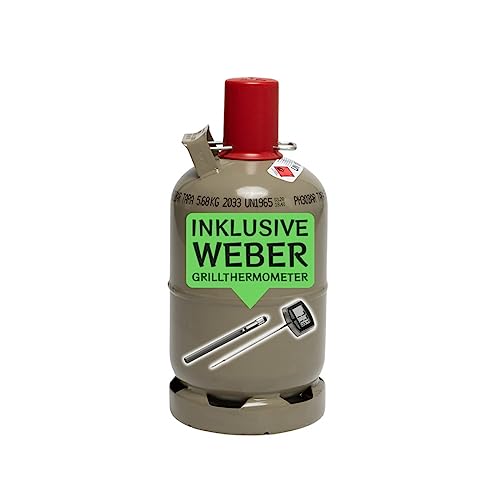 BlueCraft 5 kg Propan Gasflasche ungefüllt inklusive Weber Grillthermometer von BlueCraft